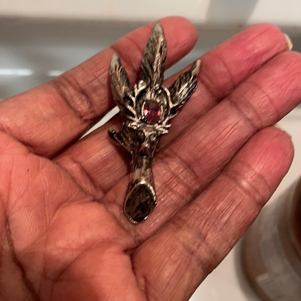 Bird Claw Stone Brooch